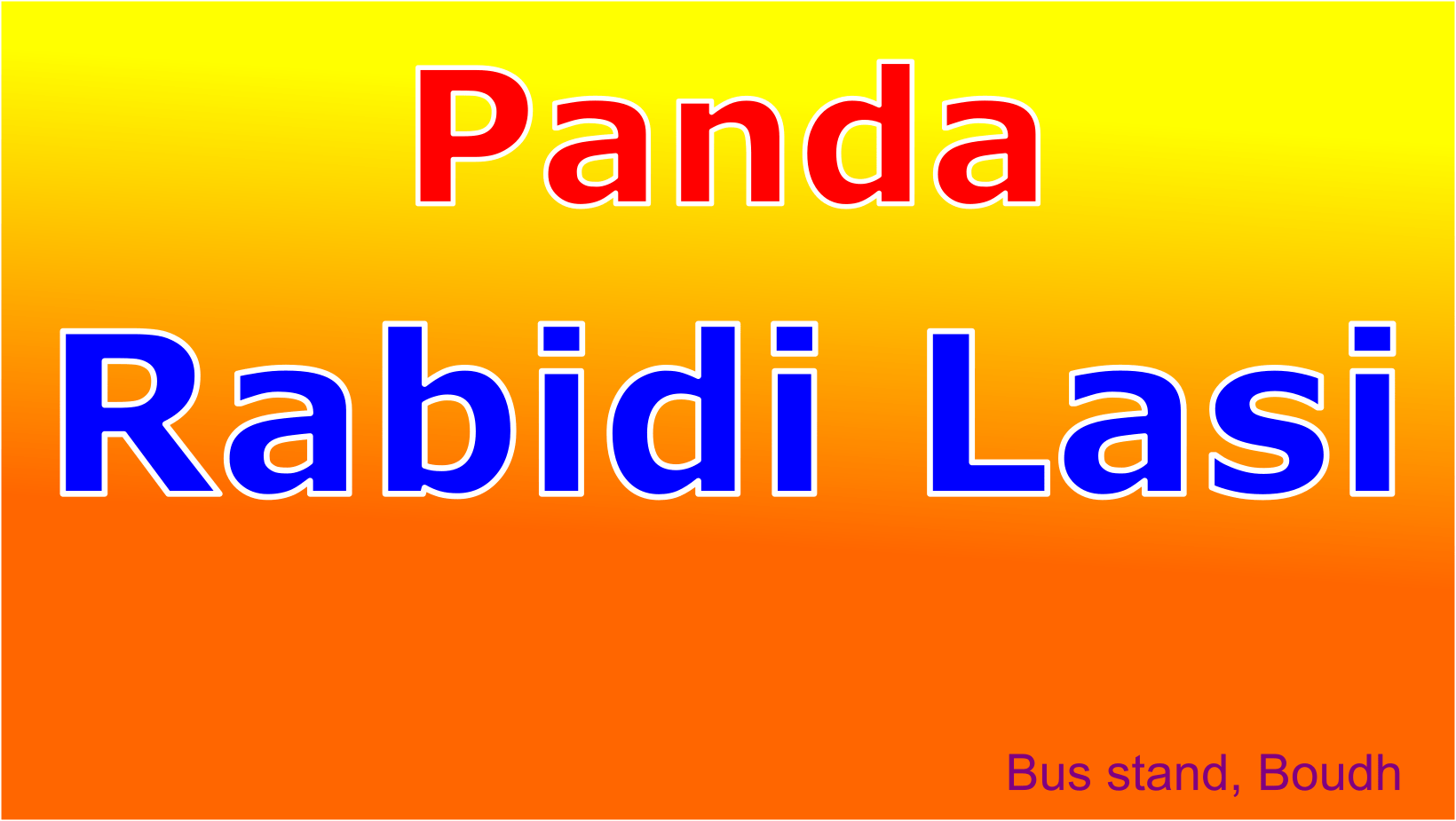 Panda Rabidi Lassi